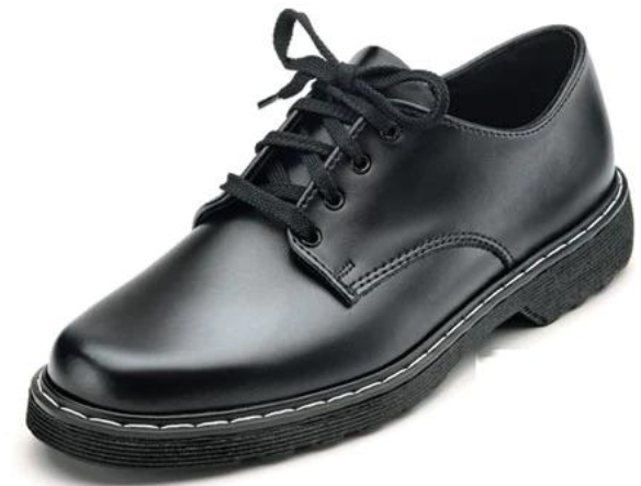 Buccaneer Boy's Genuine Leather School Shoes - Black