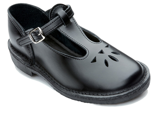 Buccaneer Original Baby Doll Black School Shoe - Girls